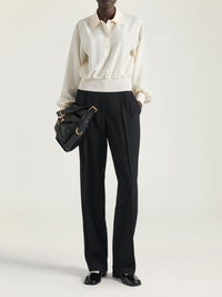 Polo en cuir - Ecru