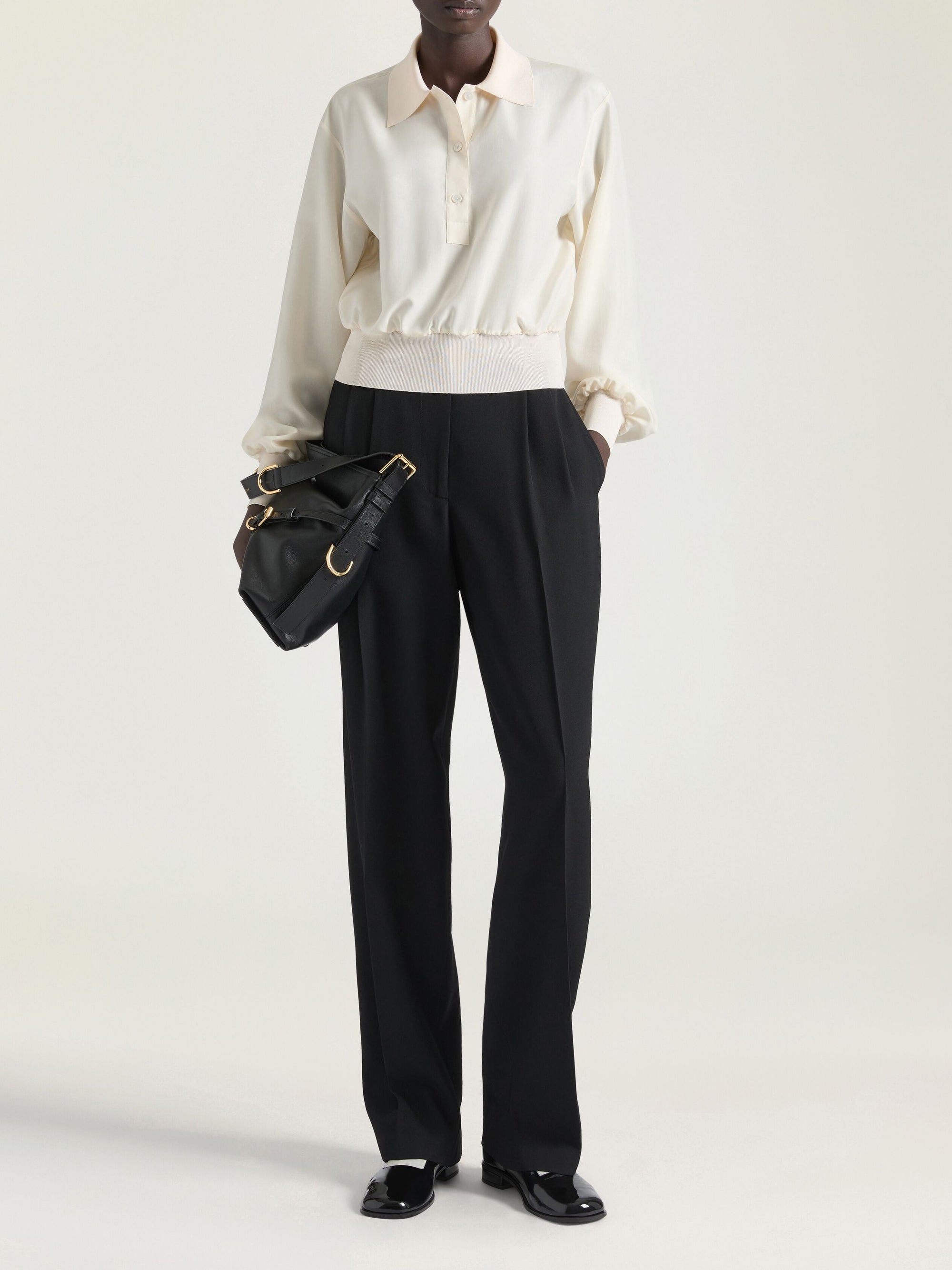 Polo en cuir - Ecru