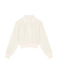 Silk polo shirt – Ecru