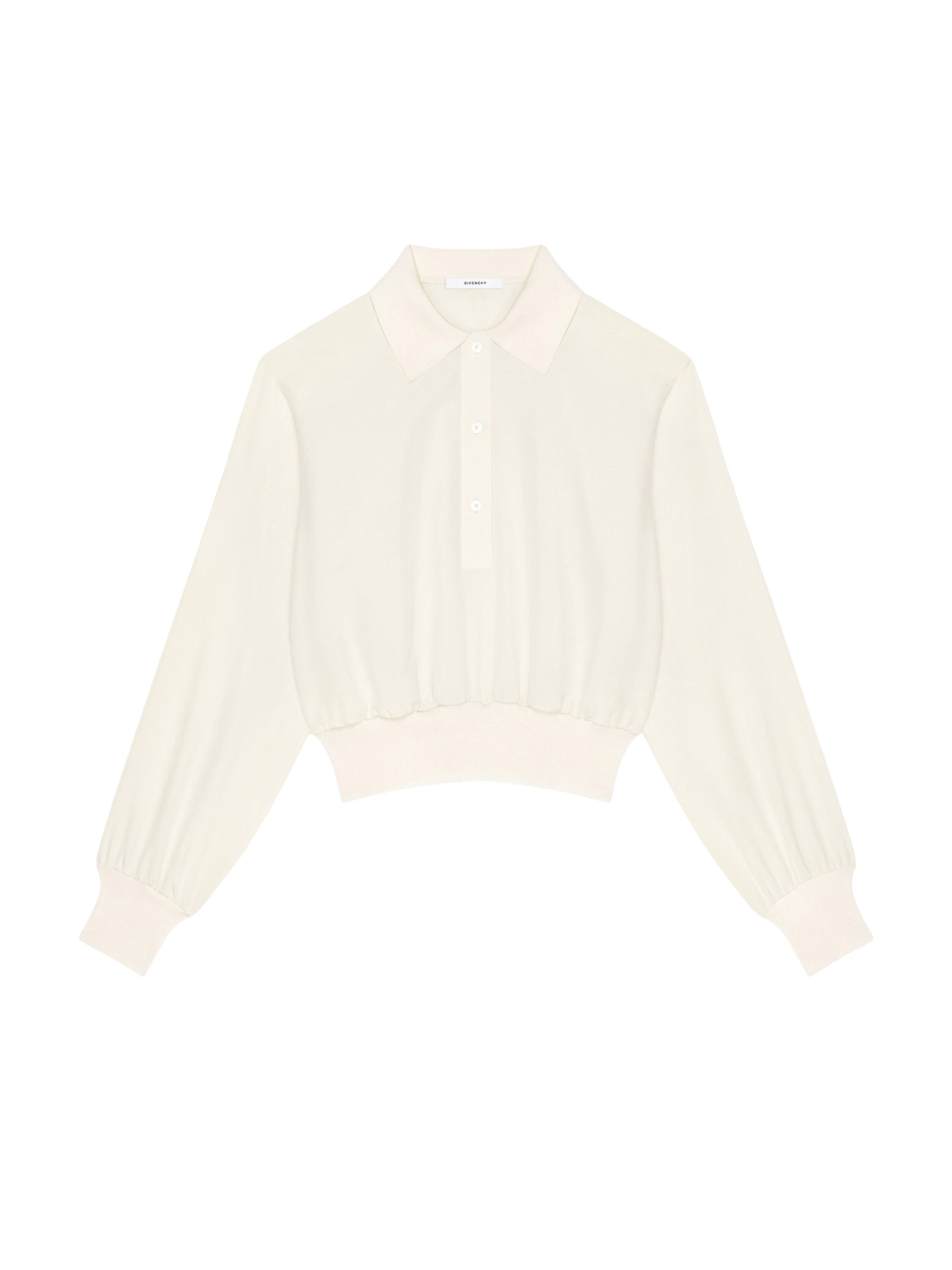 Silk polo shirt – Ecru