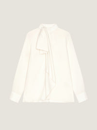 DRAPED BOW BLOUSE