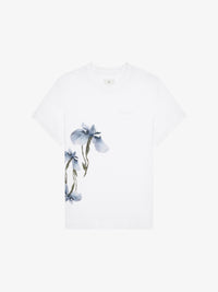 WHITE IRIS PRINT ON JERSEY
