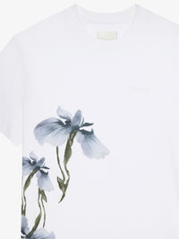 WHITE IRIS PRINT ON JERSEY