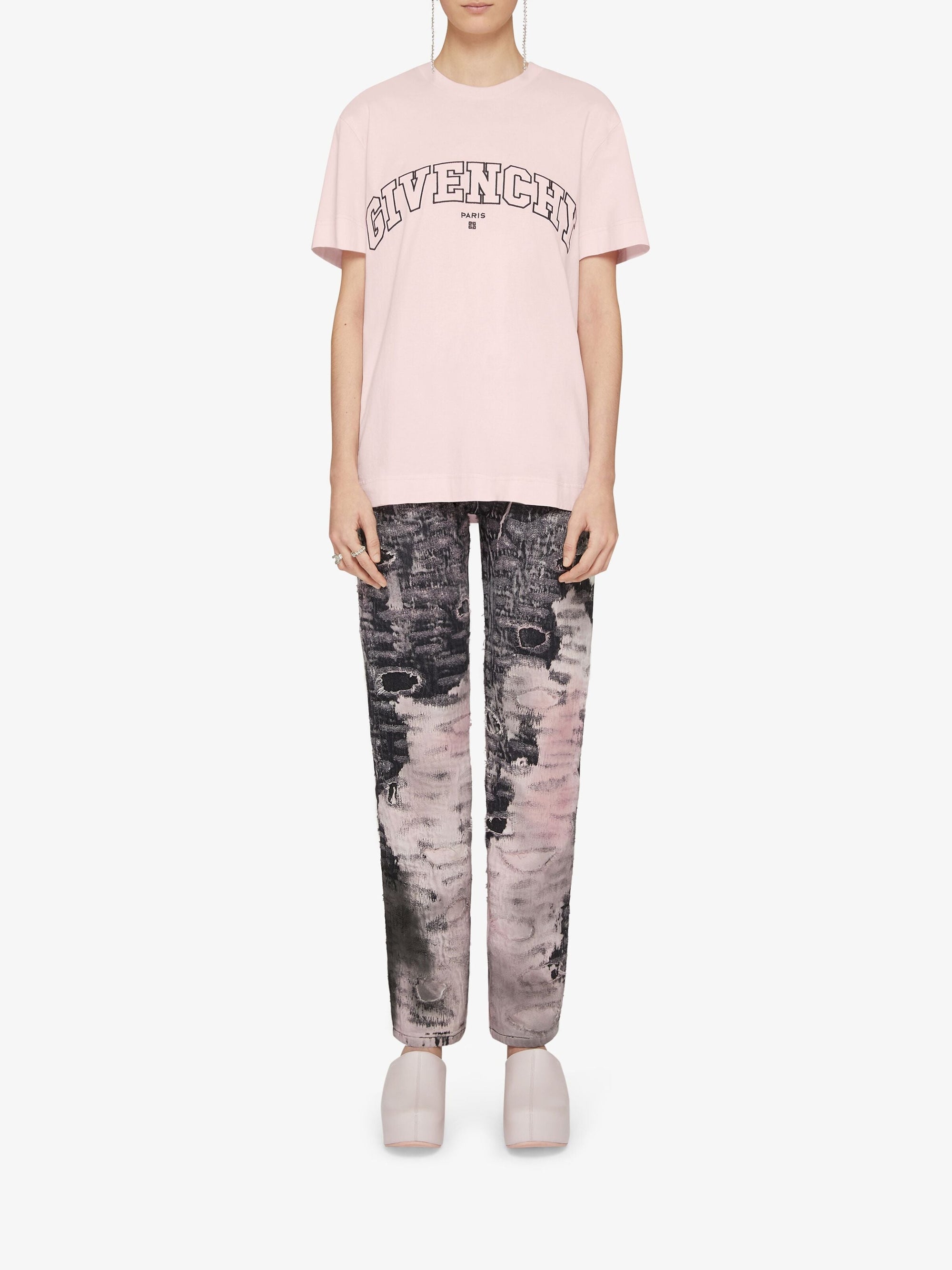 T-shirt tie and dye avec imprimé Love - Light Pink