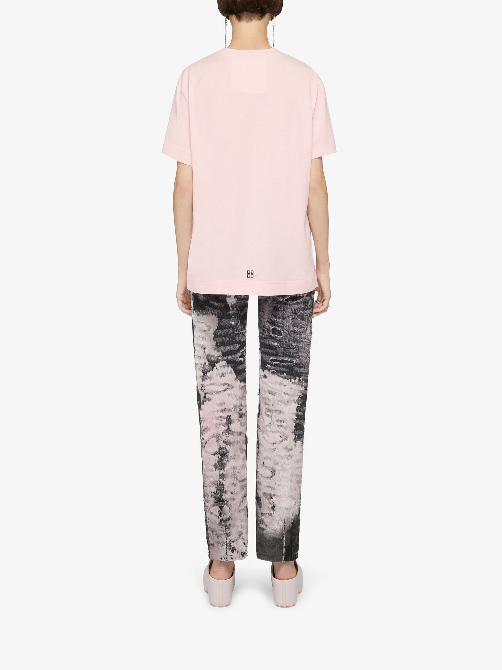 T-shirt tie and dye avec imprimé Love - Light Pink