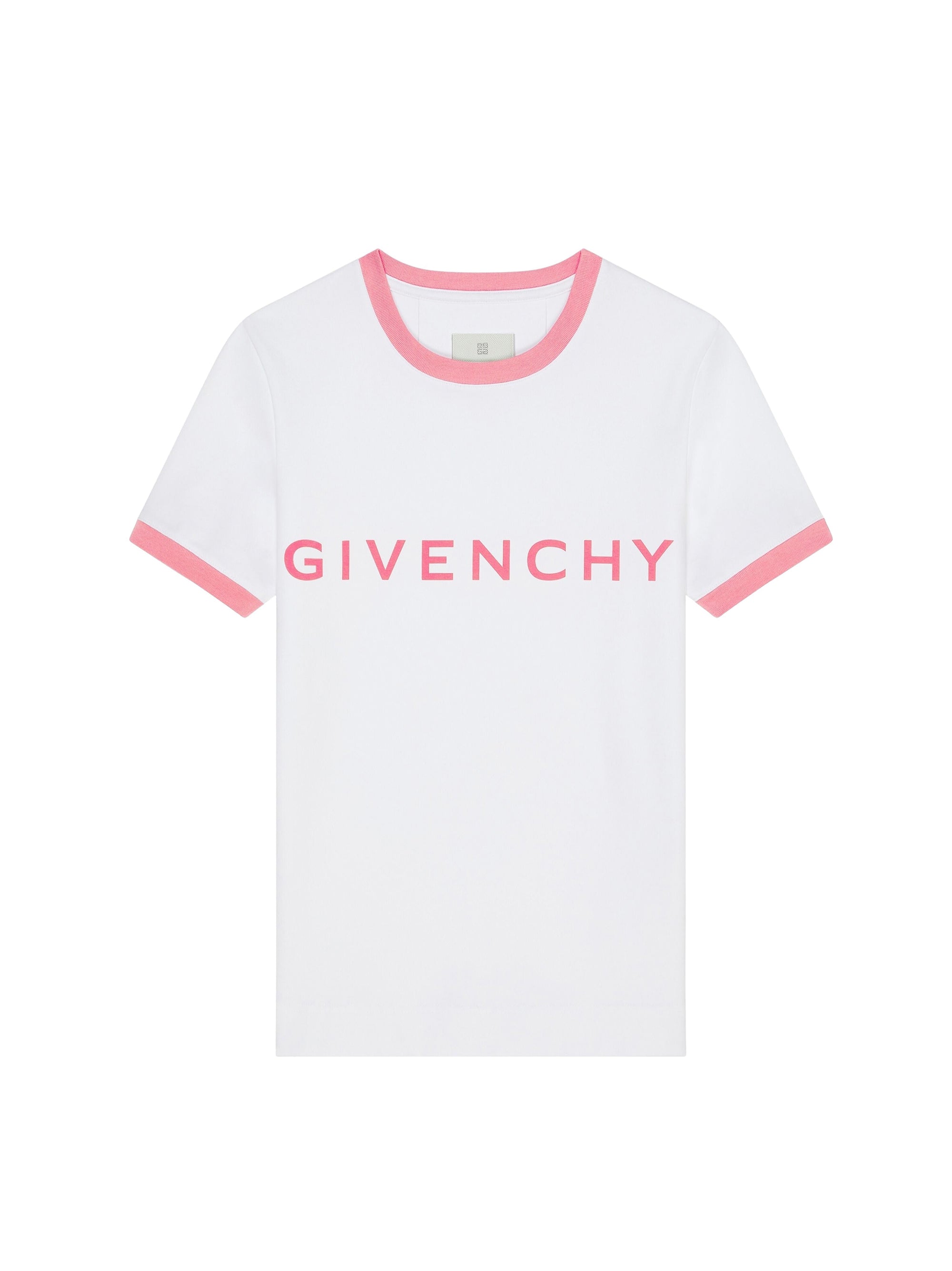 T-shirt slim Givenchy archetype - Blanc & Rose