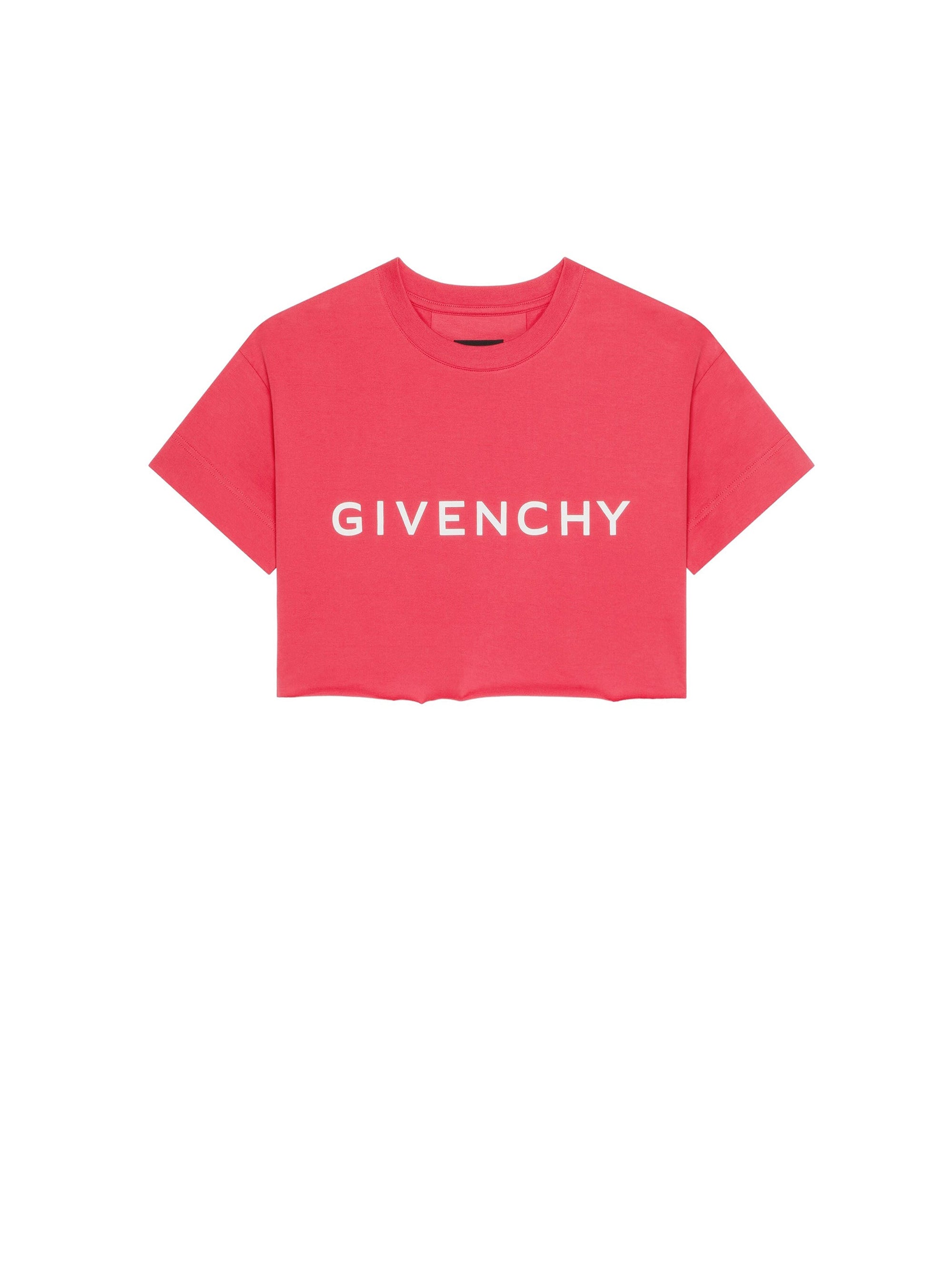 T-shirt cropped Givenchy Archetype - Raspberry