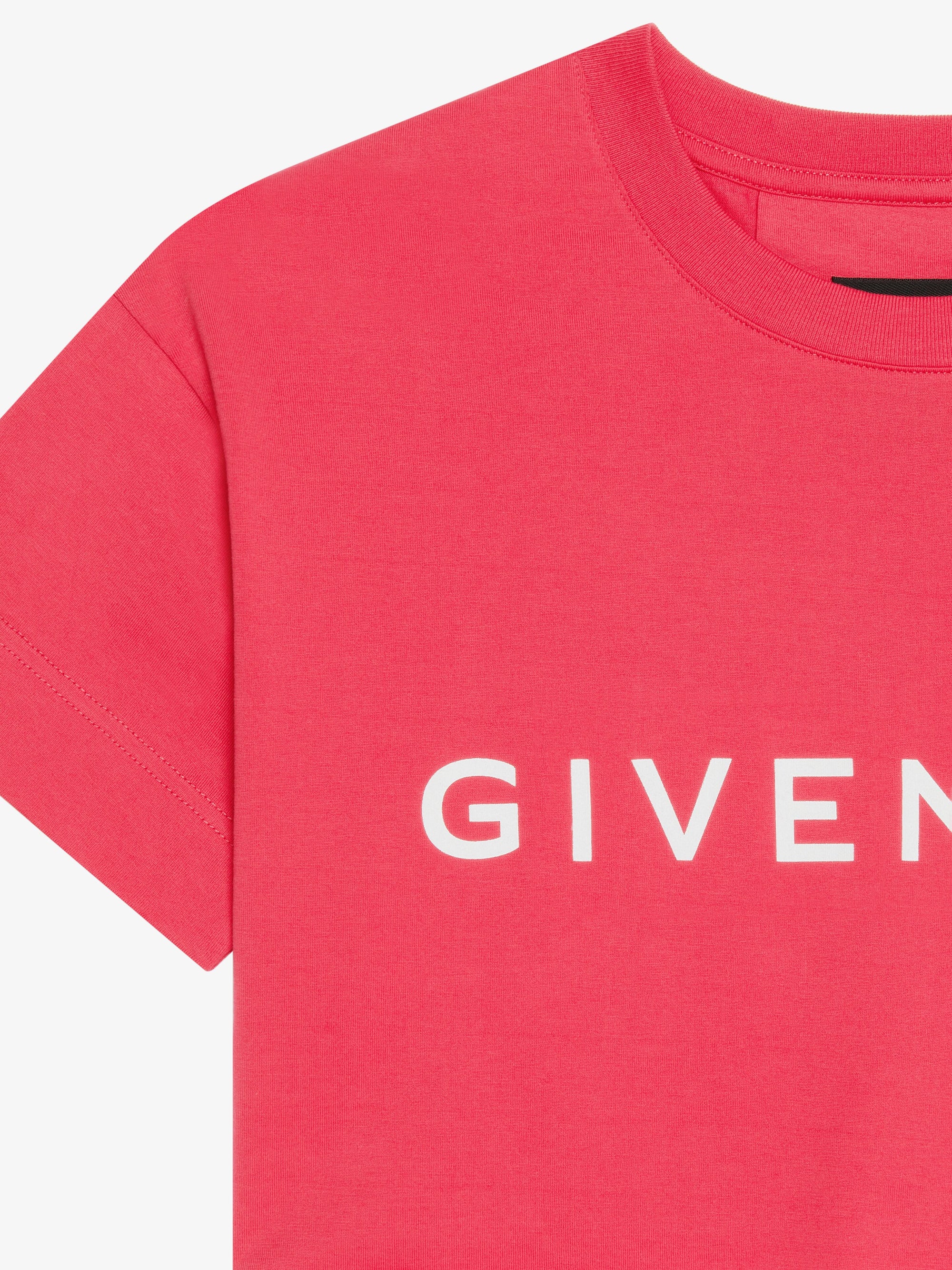 T-shirt cropped Givenchy Archetype - Raspberry