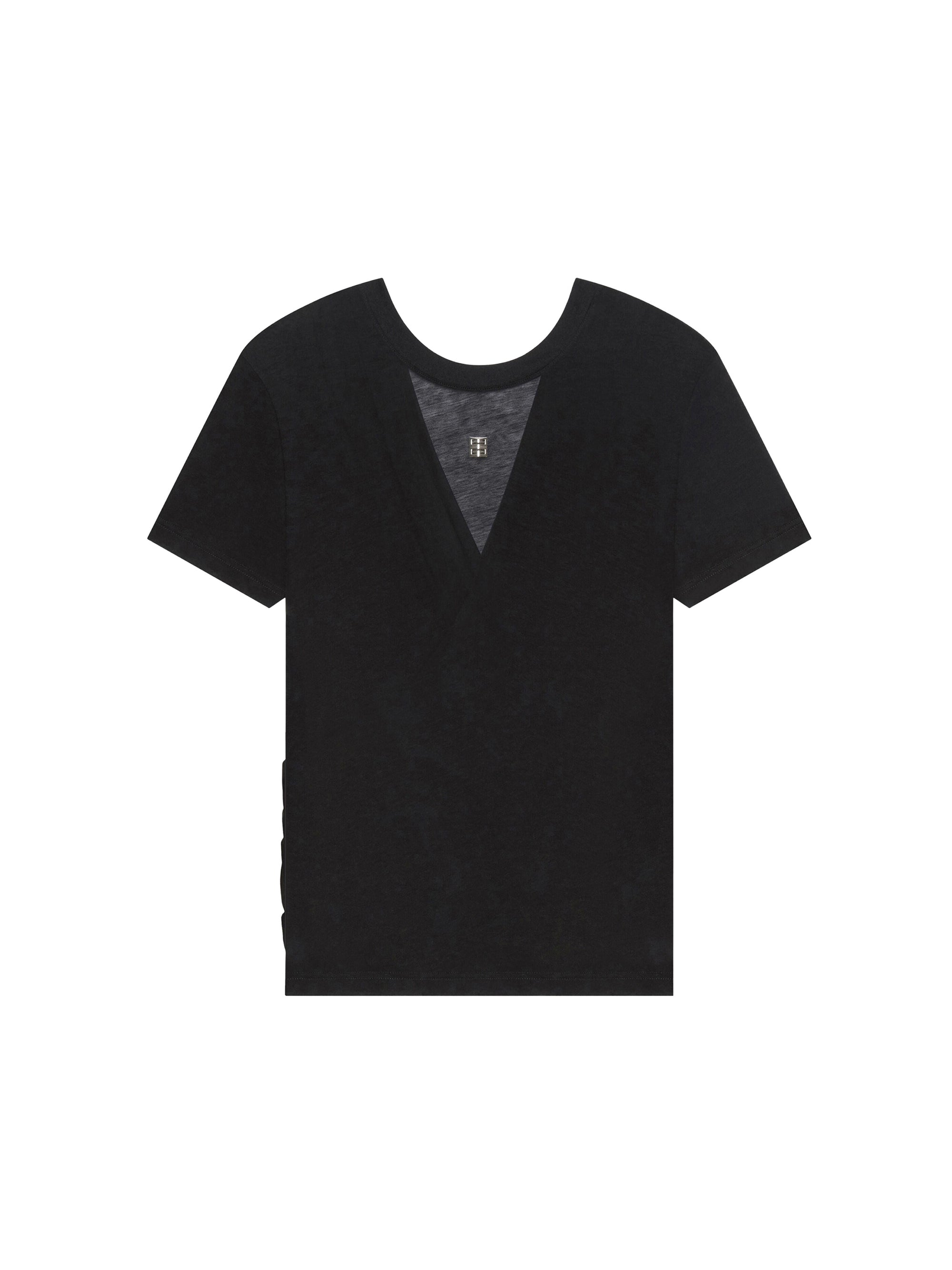 T-shirt ajusté dos drapé - Black