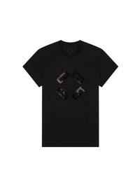 T-shirt monogramme 72 et sequins - Black