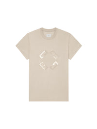 T-shirt monogramme 72 et sequins - Pumice Beige