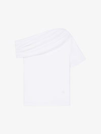ASYMMETRIC DRAPED NECK T-SHIRT