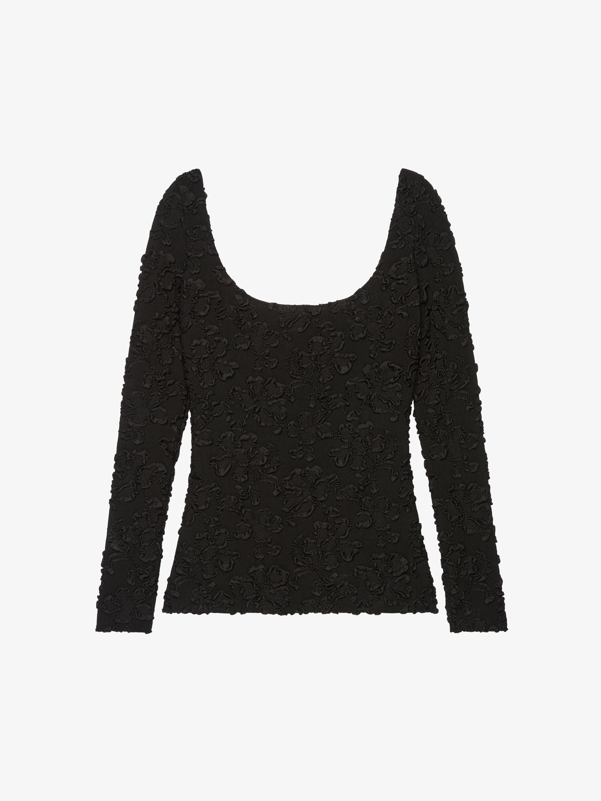 DEEP ROUND NECK LONG SLEEVE T-SHIRT