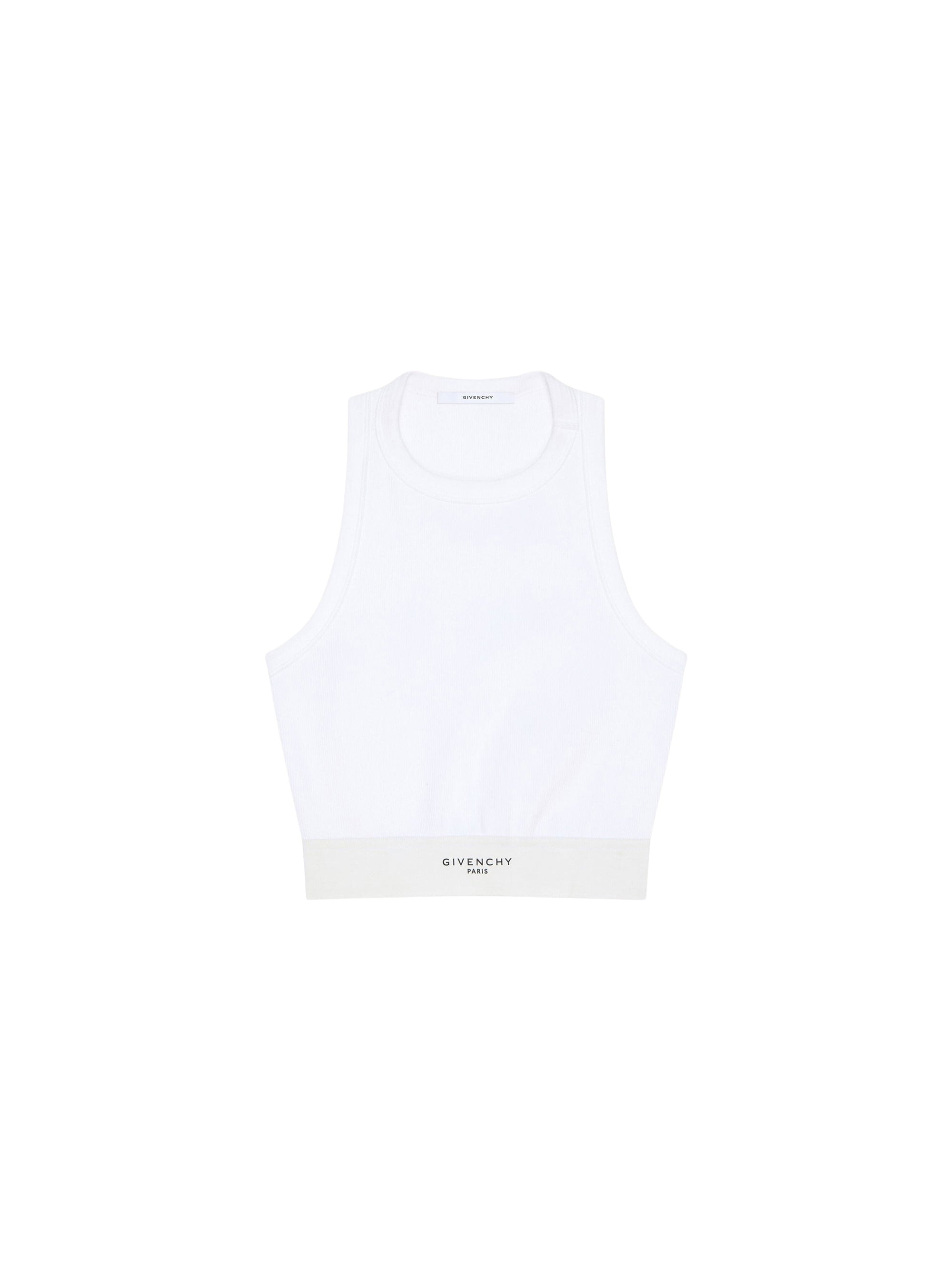Cropped tank top - White