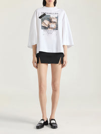 T-shirt Boxy cocon - White
