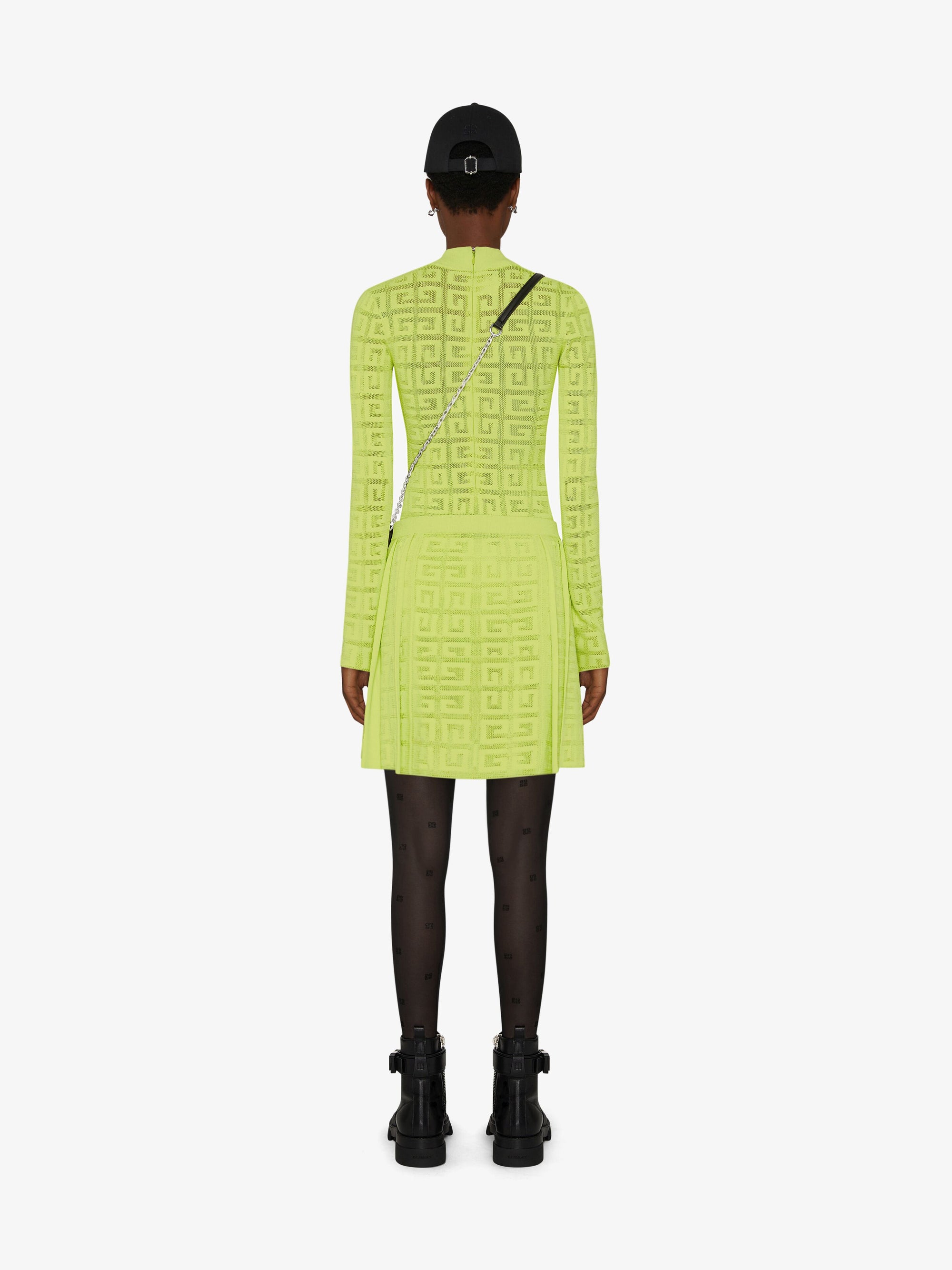 Stretch Jacquard Sweater - Fluo Yellow