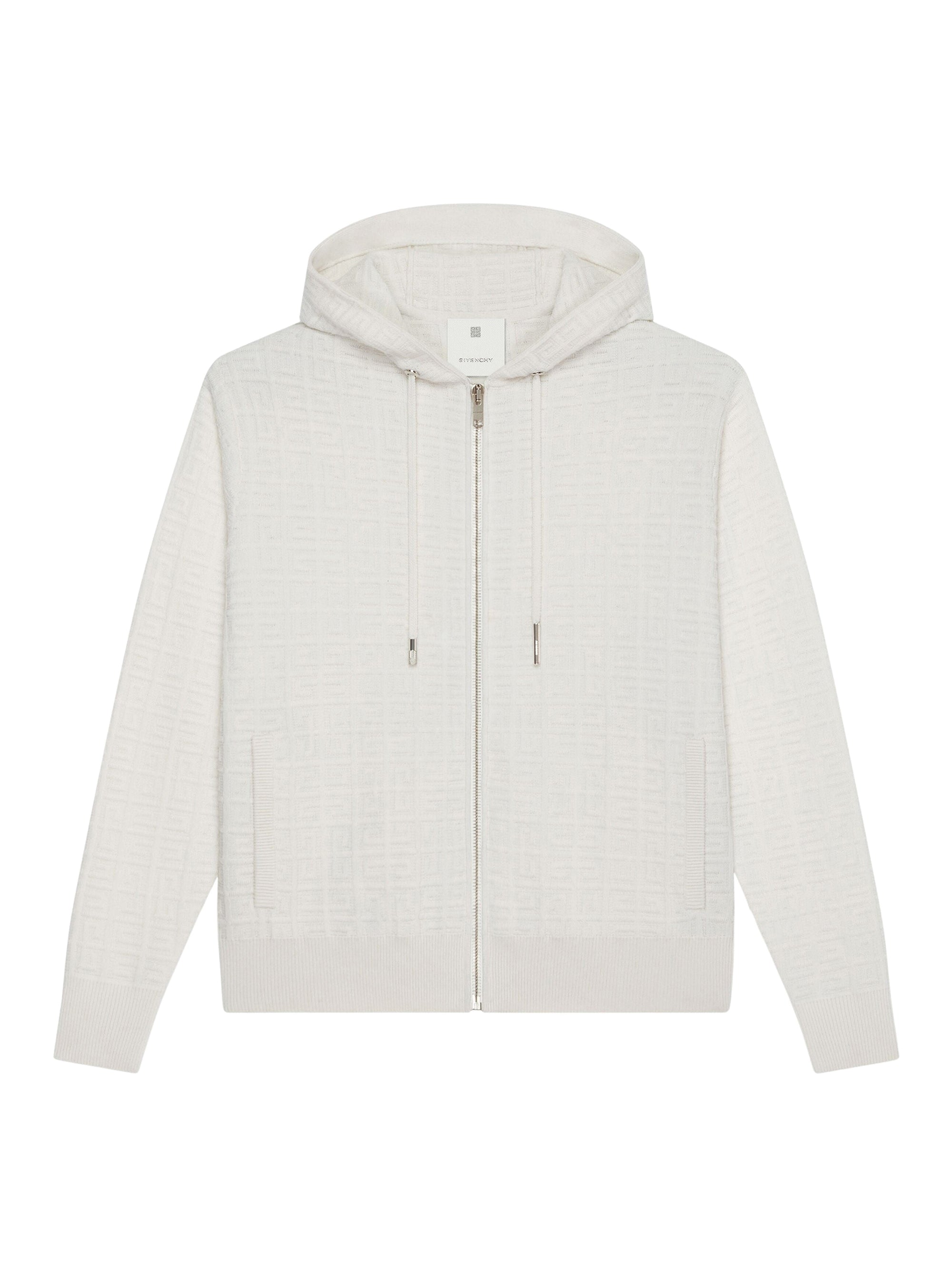 Pull avec capuche en cachemire - Ivoire