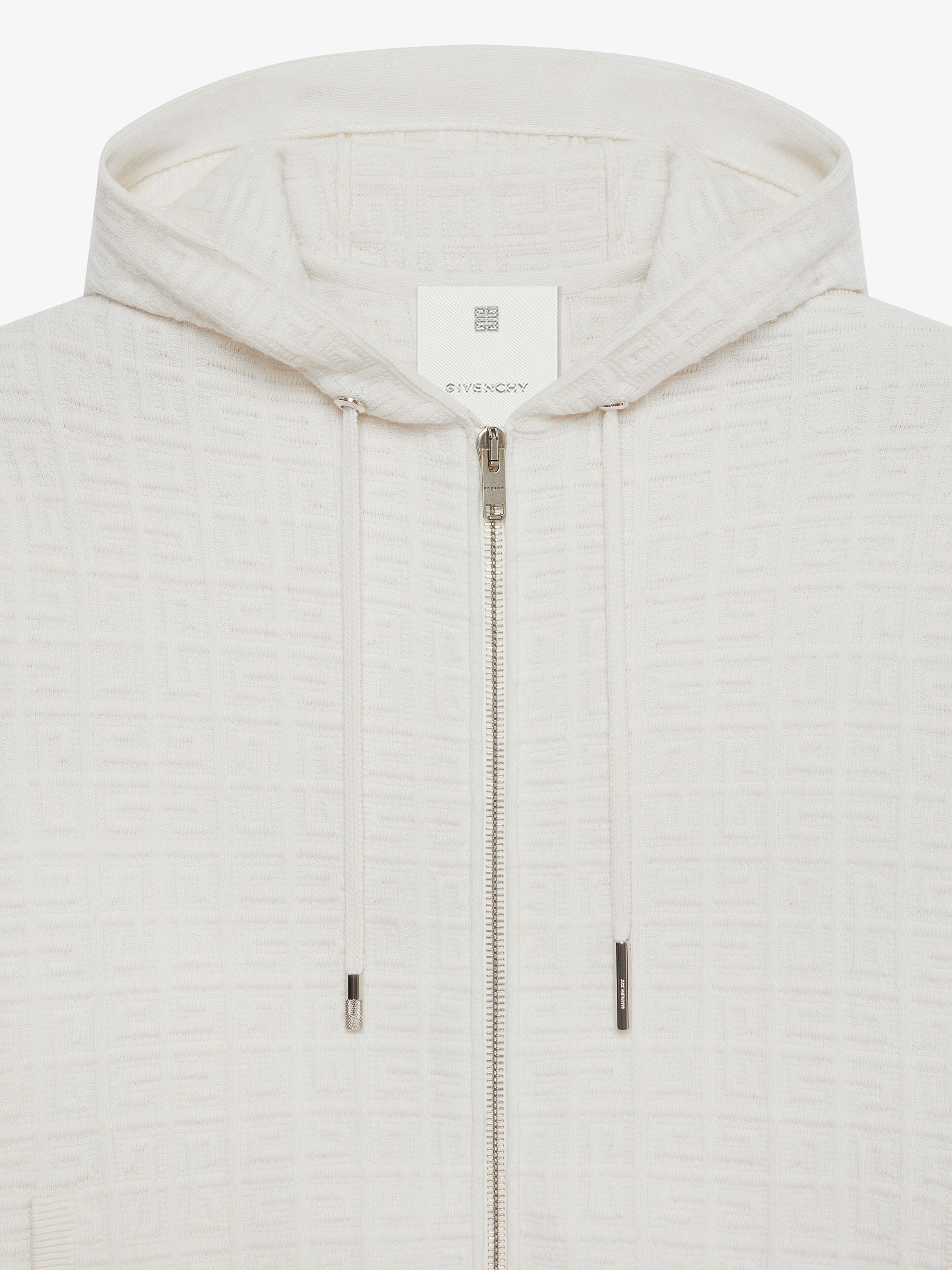 Pull avec capuche en cachemire - Ivoire