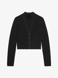 4G MONOGRAM CROPPED CARDIGAN