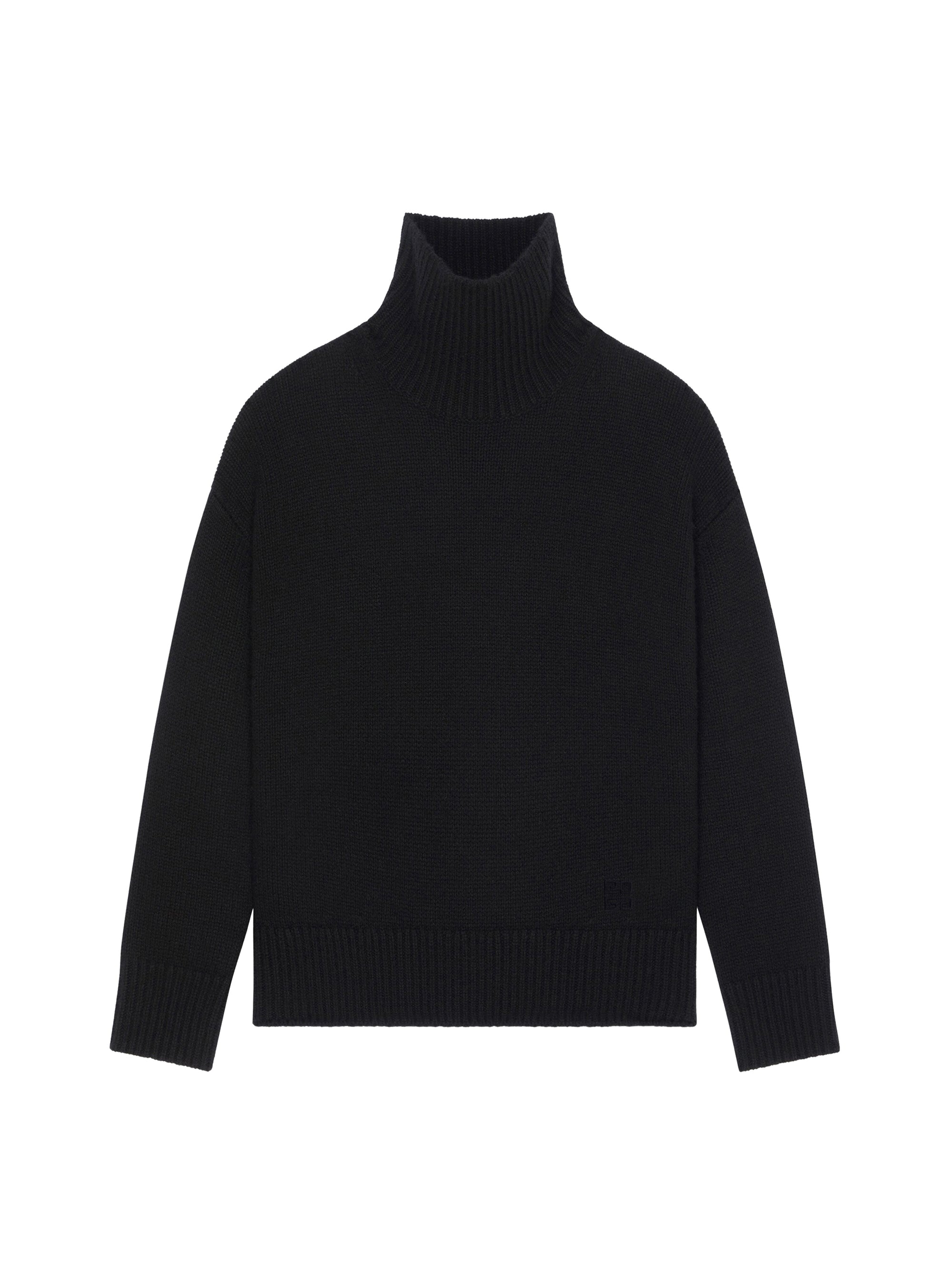 Pull à col roulé en cachemire - Noir
