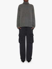 Pull à col roulé en cachemire - Gris Melange