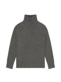 Pull à col roulé en cachemire - Gris Melange