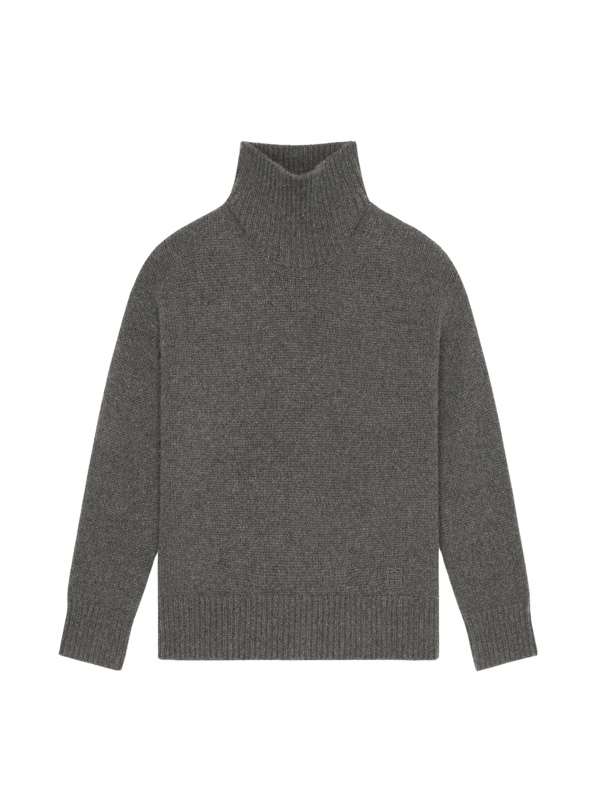 Pull à col roulé en cachemire - Gris Melange