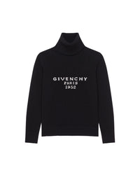 Wool roll-neck jumper - Black