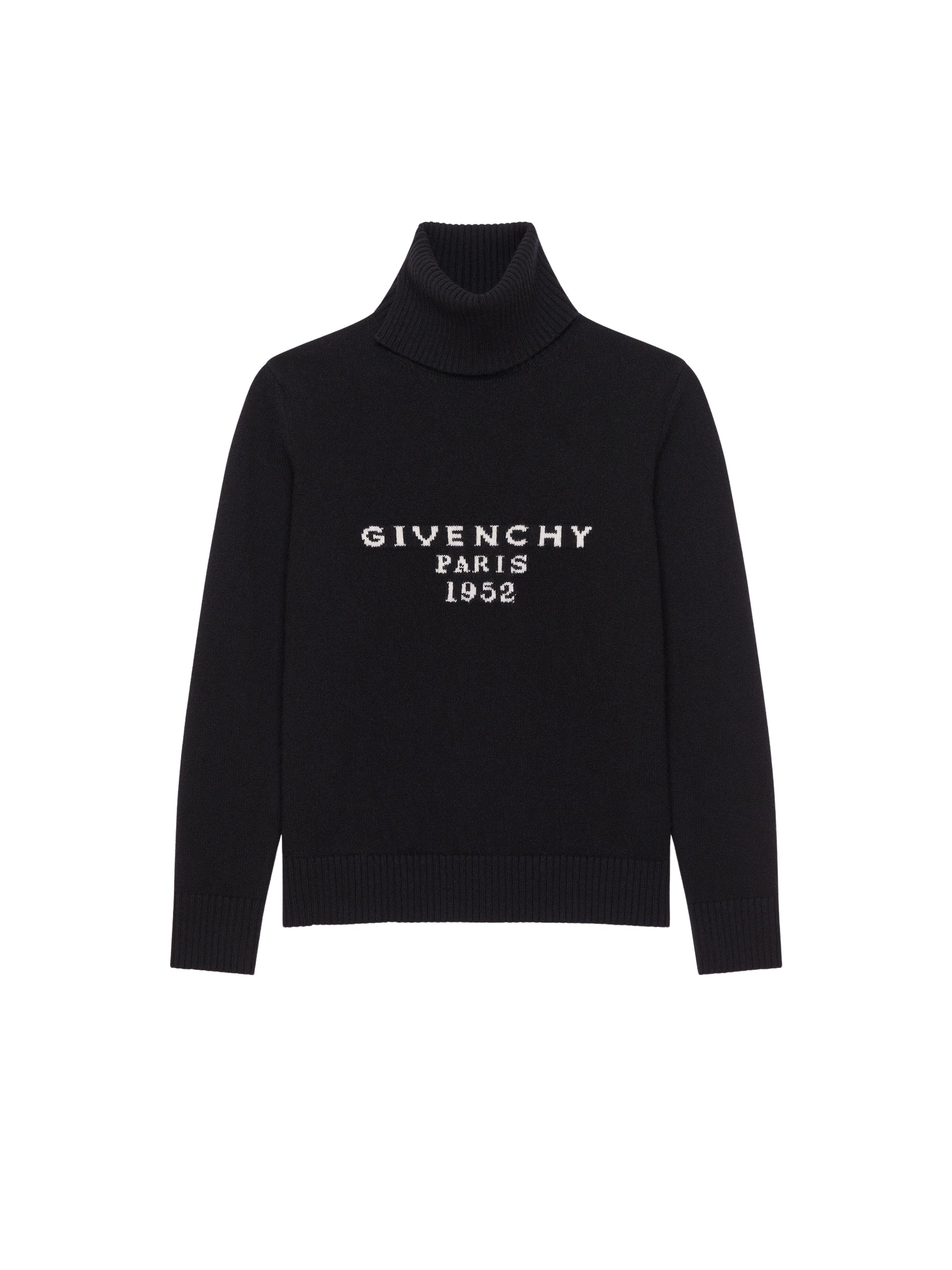 Wool roll-neck jumper - Black