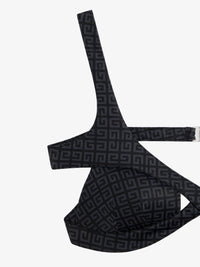 Haut de bikini 4G à effet croisé - Black & Grey