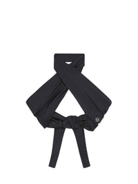 Draped bikini top - Black