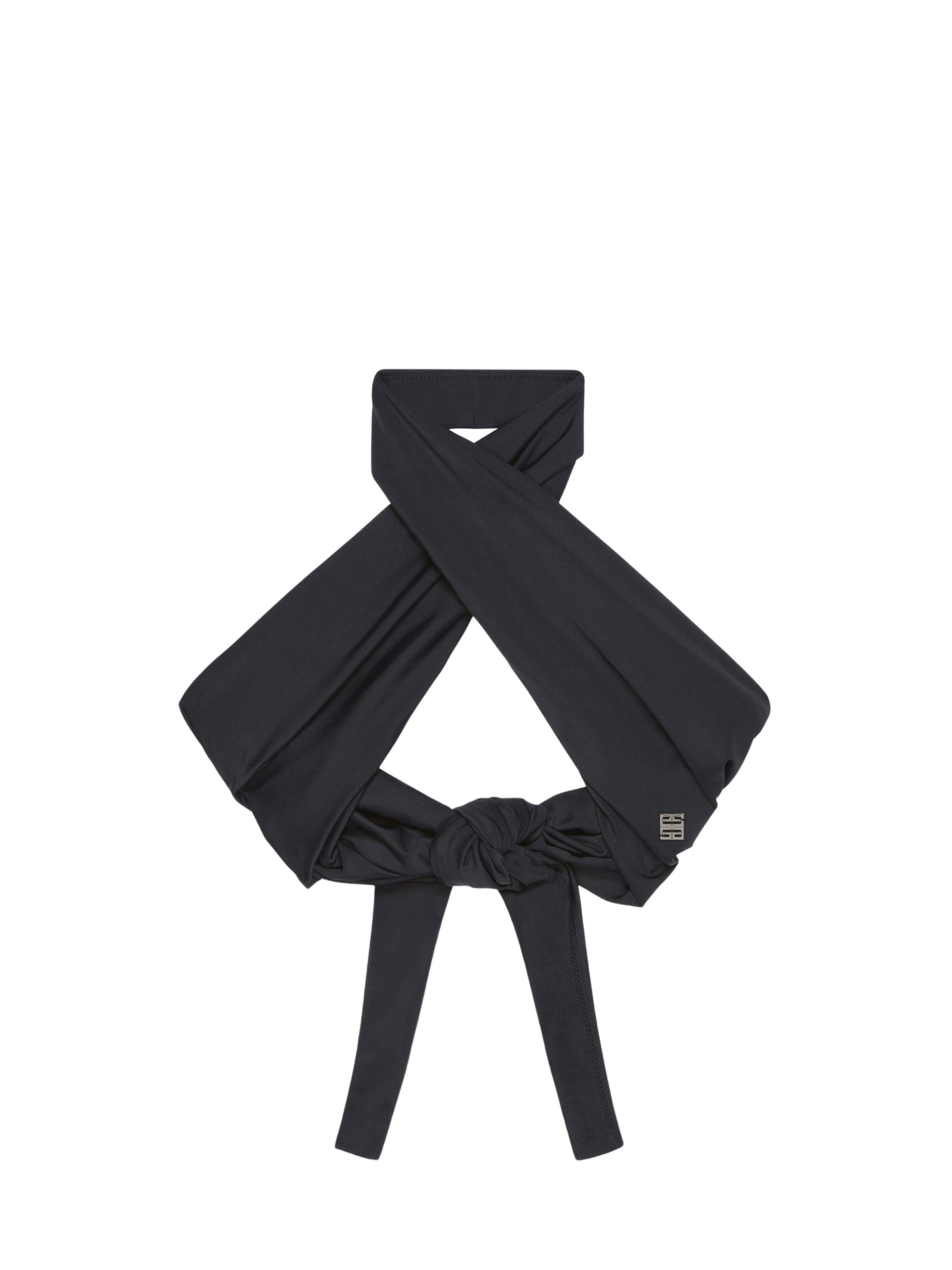 Draped bikini top - Black