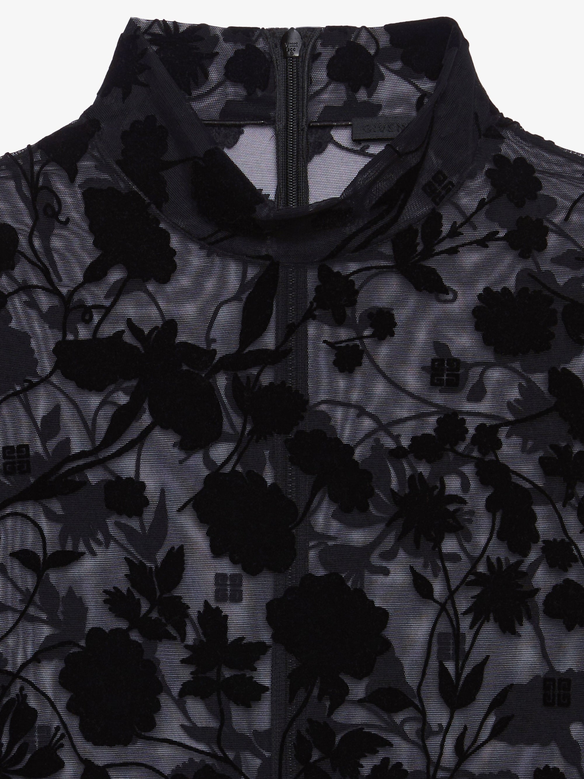 TULLE STRETCH ALLOVER FLOWERS