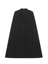 Cape en laine - Noir