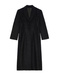Manteau boutonné en laine - Black