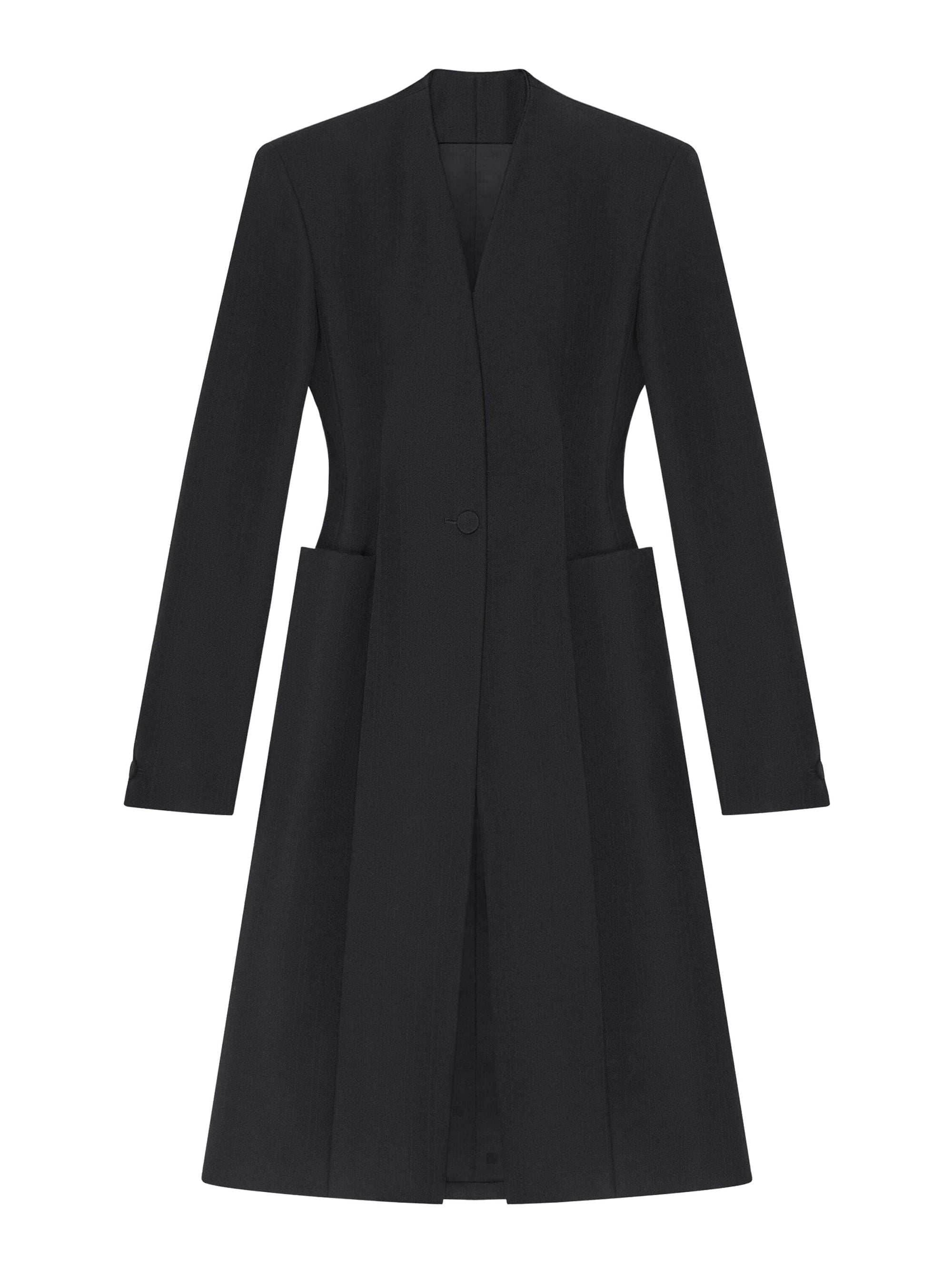 Manteau ajusté en laine - Black
