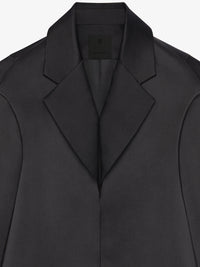 Manteau oversize en satin de soie - Noir