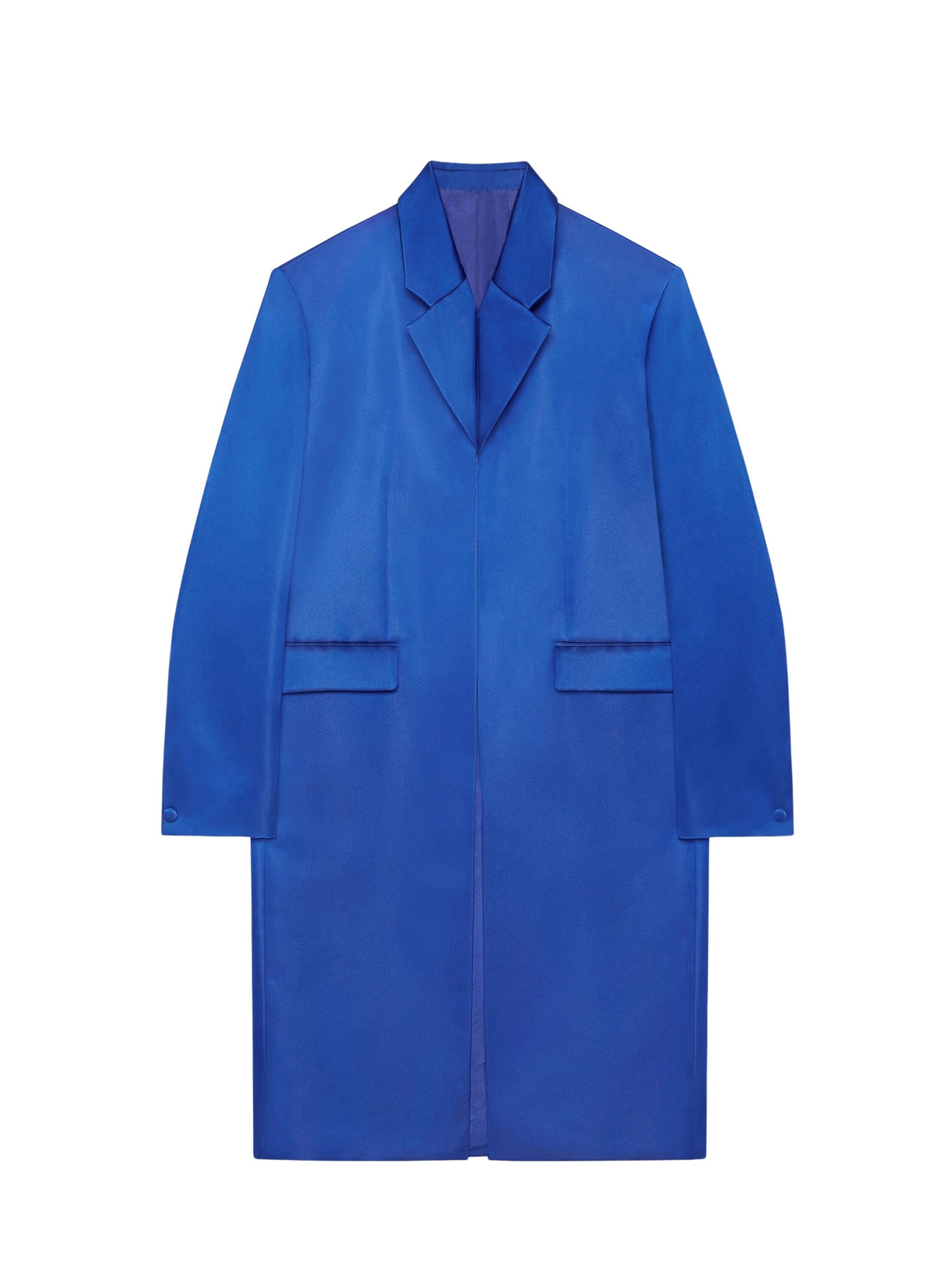 Manteau kissing en soie - Bleu