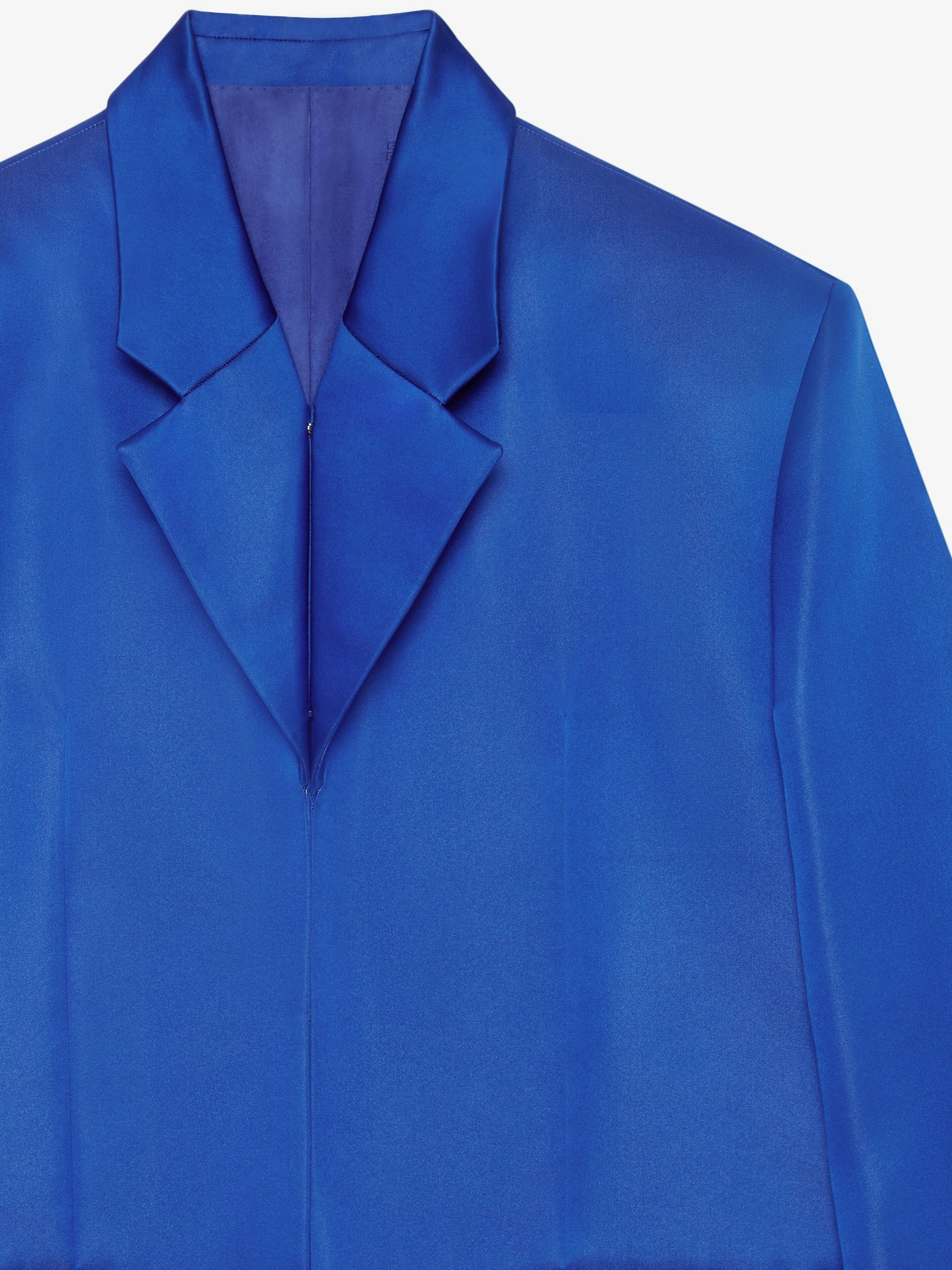 Manteau kissing en soie - Bleu