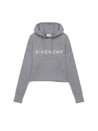 Cropped hoodie - Light Grey Melange