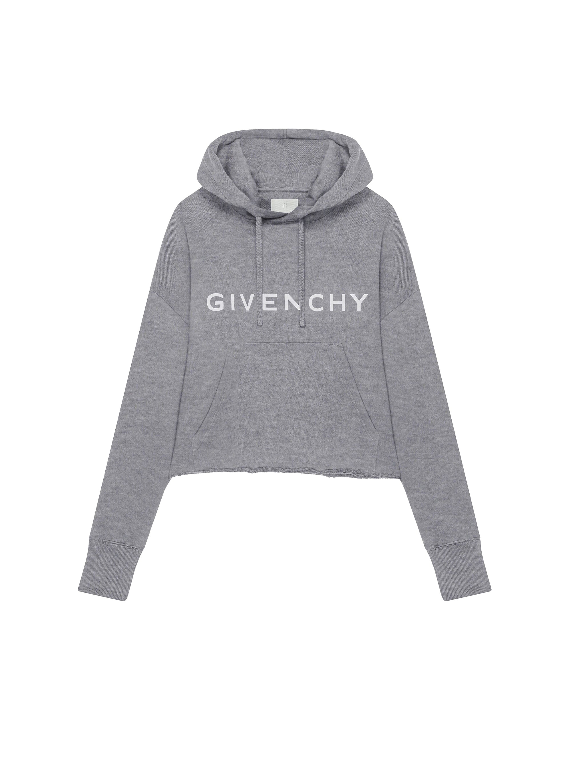 Cropped hoodie - Light Grey Melange