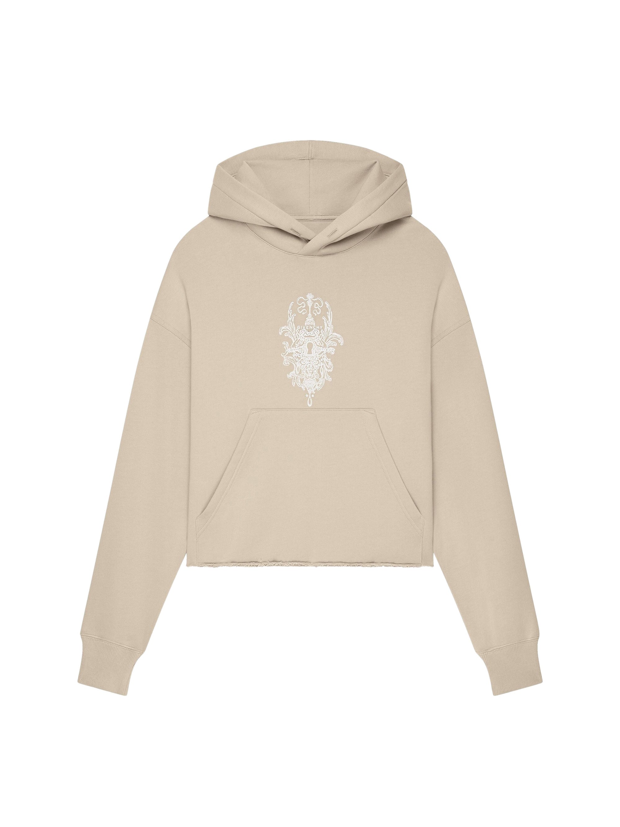 Sweatshirt cropped imprimé chandelier - Pumice Beige