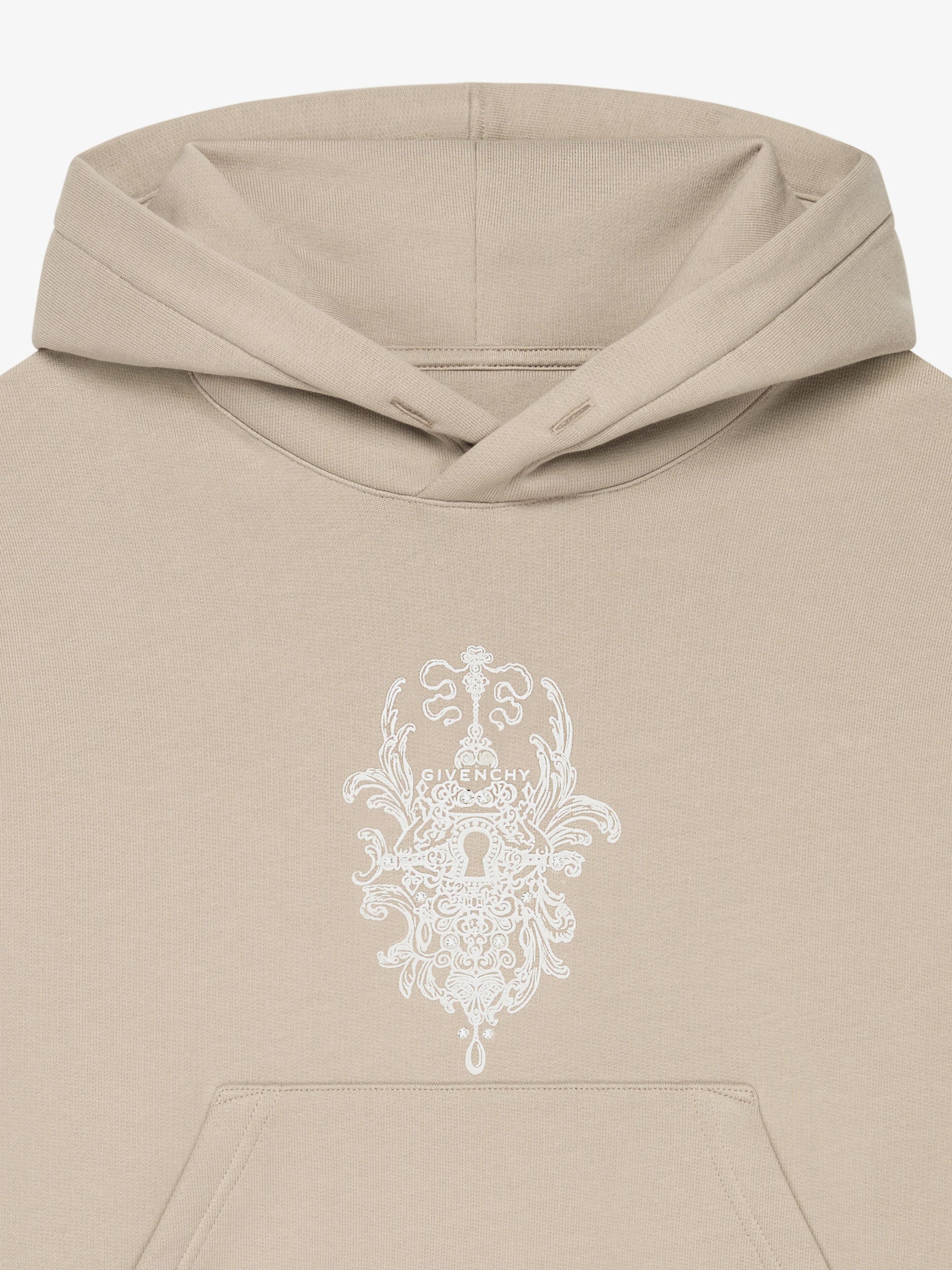 Sweatshirt cropped imprimé chandelier - Pumice Beige