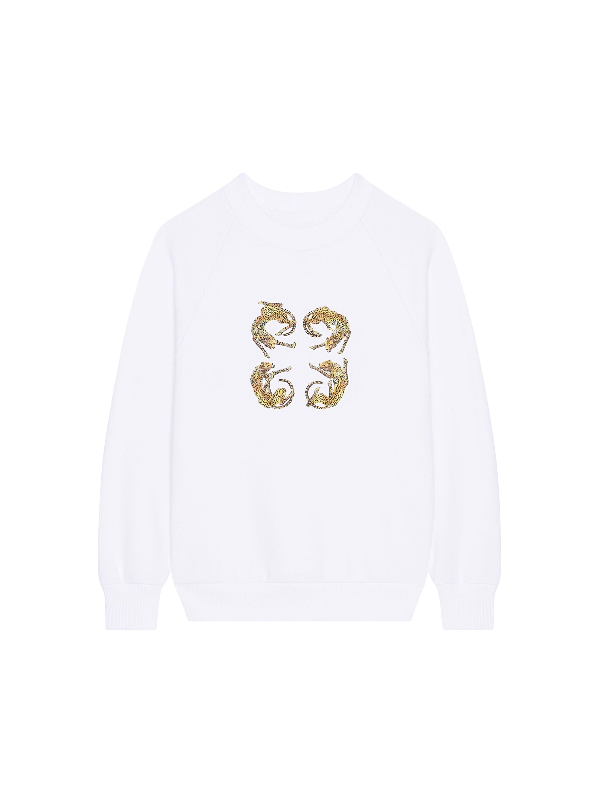 Sweat-shirt Slim en molleton - White