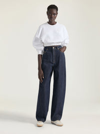 CROPPED COCOON SLEEVE SWEATSHIRT