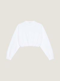 CROPPED COCOON SLEEVE SWEATSHIRT