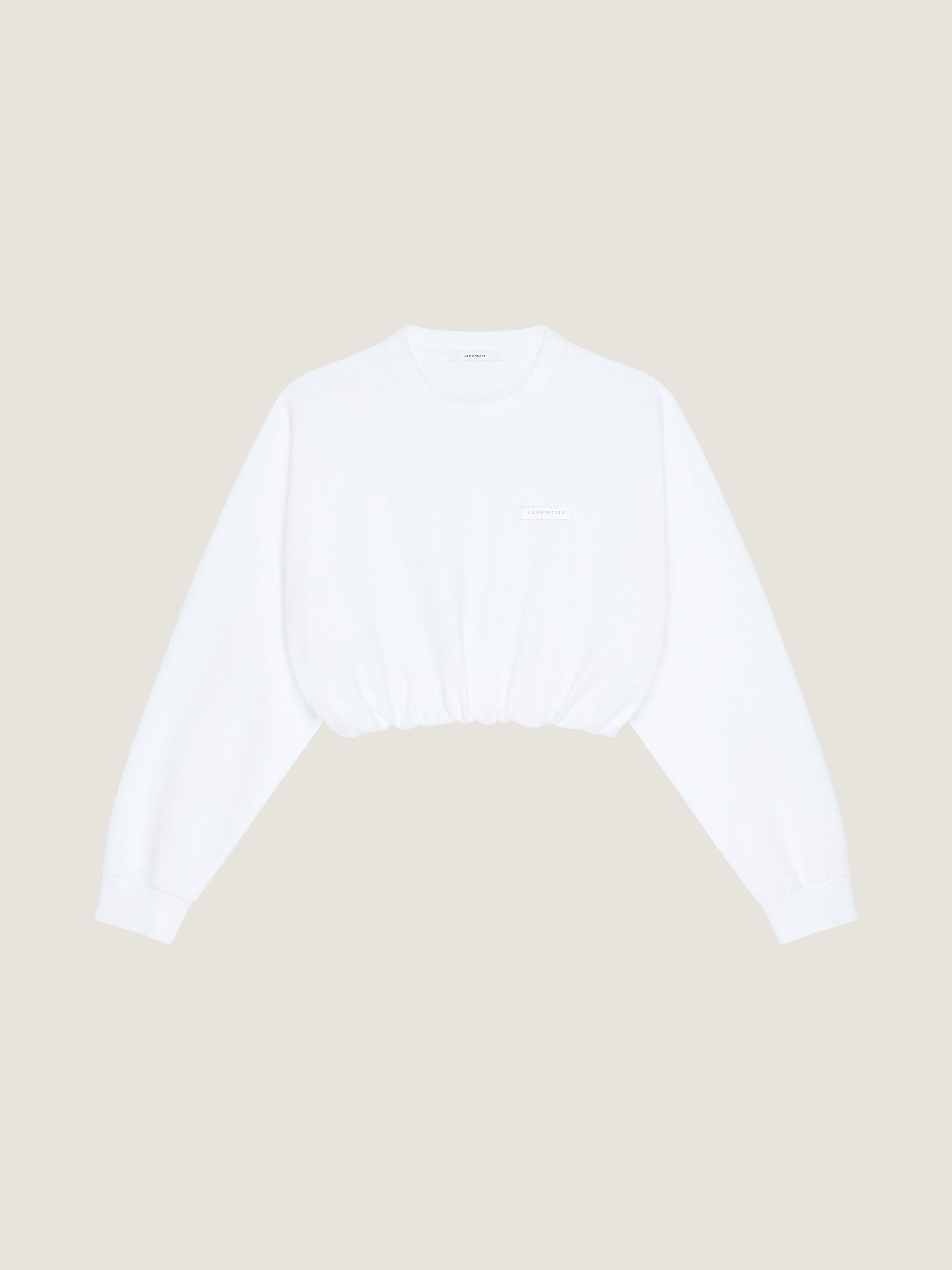 CROPPED COCOON SLEEVE SWEATSHIRT
