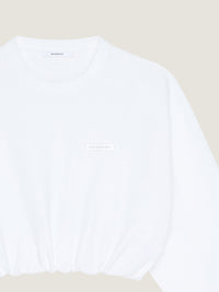 CROPPED COCOON SLEEVE SWEATSHIRT