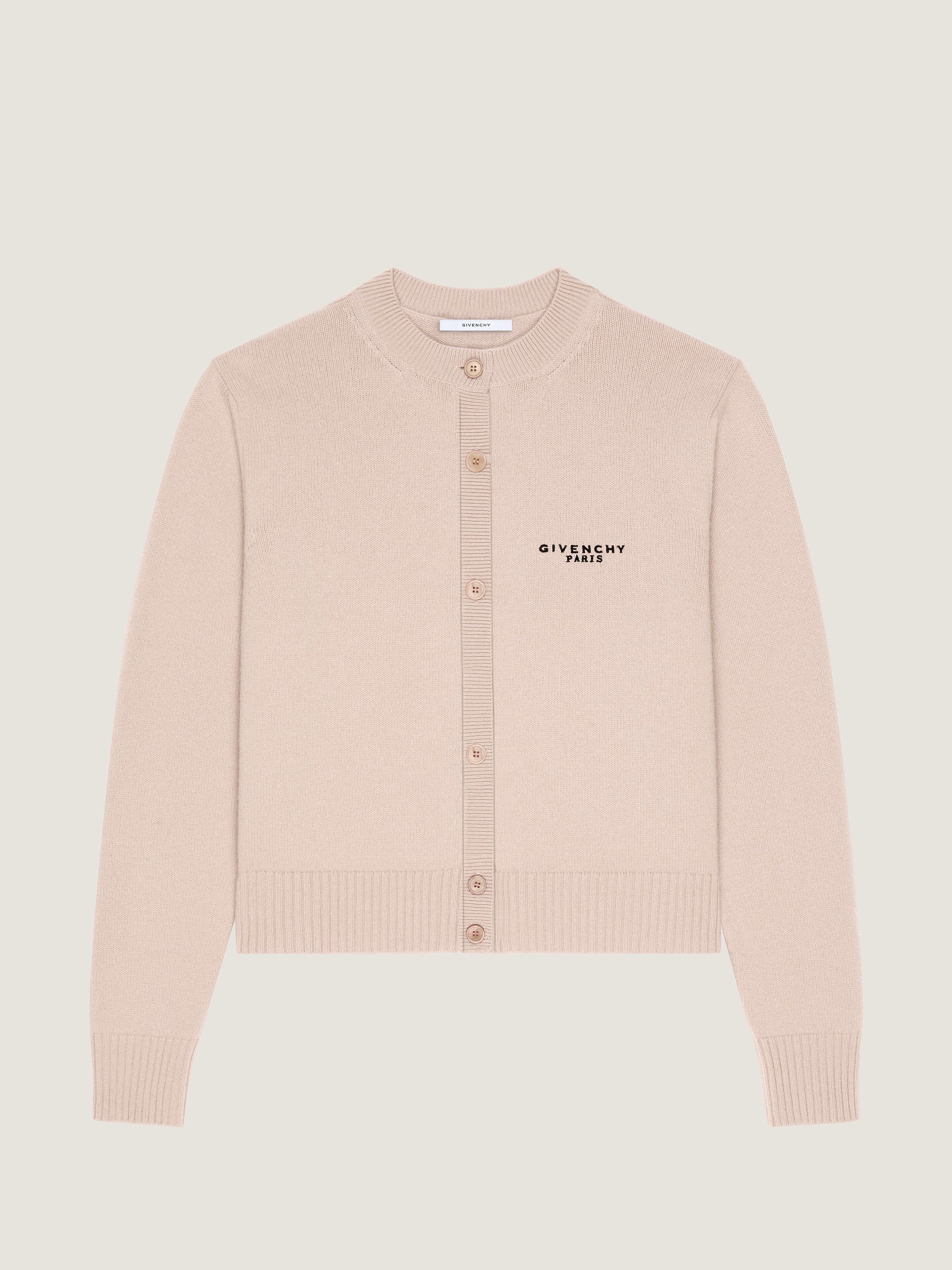 SHORT CREW NECK CARDIGAN