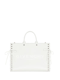Cabas G-Tote moyen corset en cuir - Ivoire